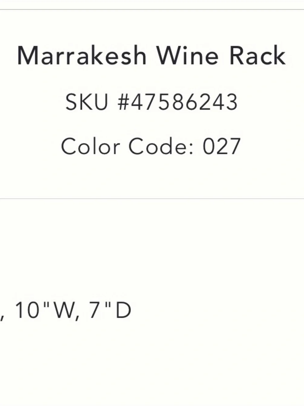 Anthropologie Wine Rack